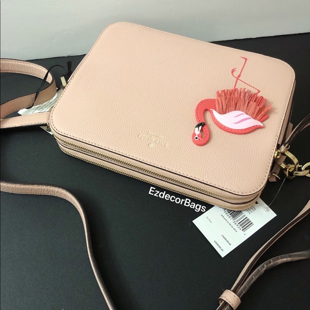 NWT Kate Spade Flamingo Leather Crossbody Bag - Picture 5 of 8